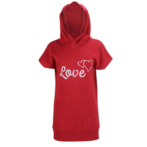 Jacque Red Hoodie Dress