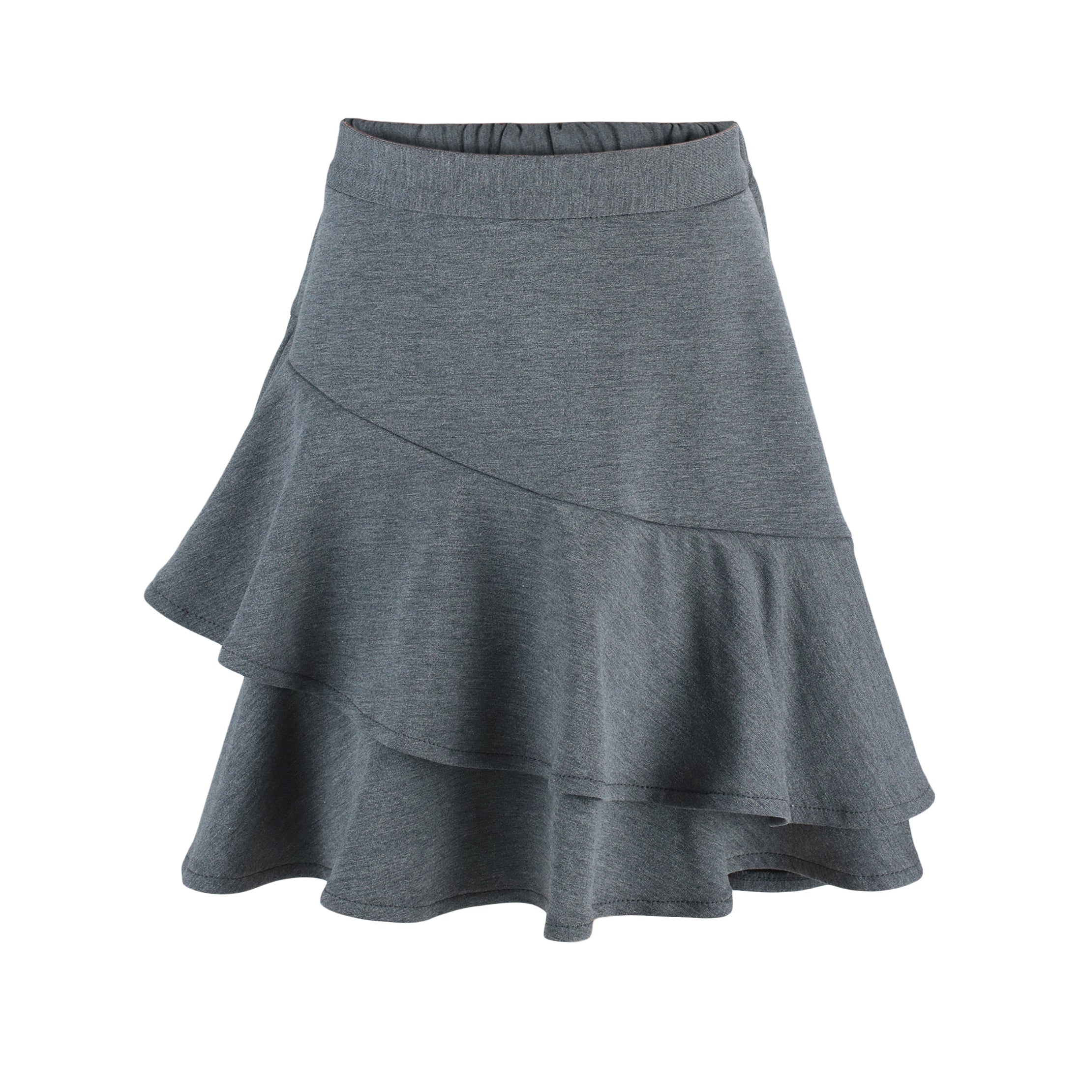 Carrie Grey Ruffle Skirt