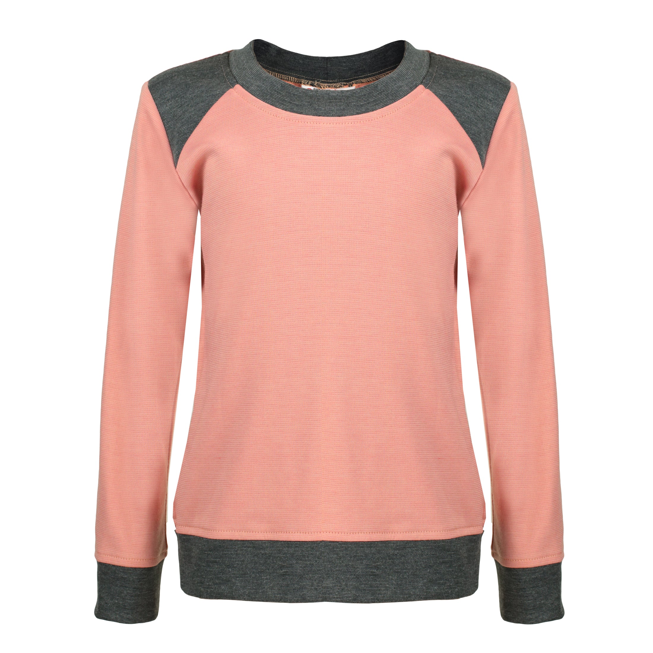 Pink and Gray Long Sleeve Shirt