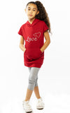 Jacque Red Hoodie Dress